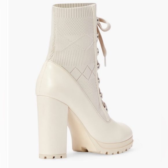 JustFab Shandee Knit Combat Boots - Picture 3 of 6